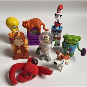 Grand Sales Lot Of 8 Mix Vintage Toys Garfield The Cat In The Hat Looney Tunes ￼